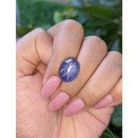 16.85 Ct. Blue Star Sapphire from Ceylon (Sri Lanka) Life Style