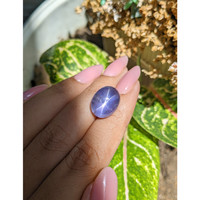 16.85 Ct. Blue Star Sapphire from Ceylon (Sri Lanka) Life Style