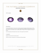 17.03 Ct. Purple Star Sapphire from Ceylon (Sri Lanka) Appraisal