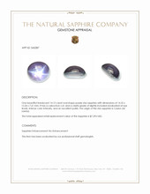 14.12 Ct. Purple Star Sapphire from Ceylon (Sri Lanka) Appraisal