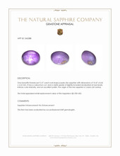 5.27 Ct. Purple Star Sapphire from Ceylon (Sri Lanka) Appraisal