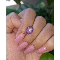 5.27 Ct. Purple Star Sapphire from Ceylon (Sri Lanka) Life Style