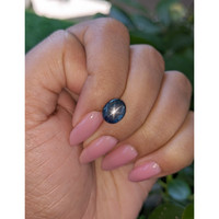 3.43 Ct. Blue Star Sapphire from Ceylon (Sri Lanka) Life Style