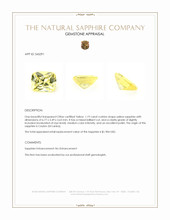 1.19 Ct. Yellow Sapphire from Ceylon (Sri Lanka) Appraisal