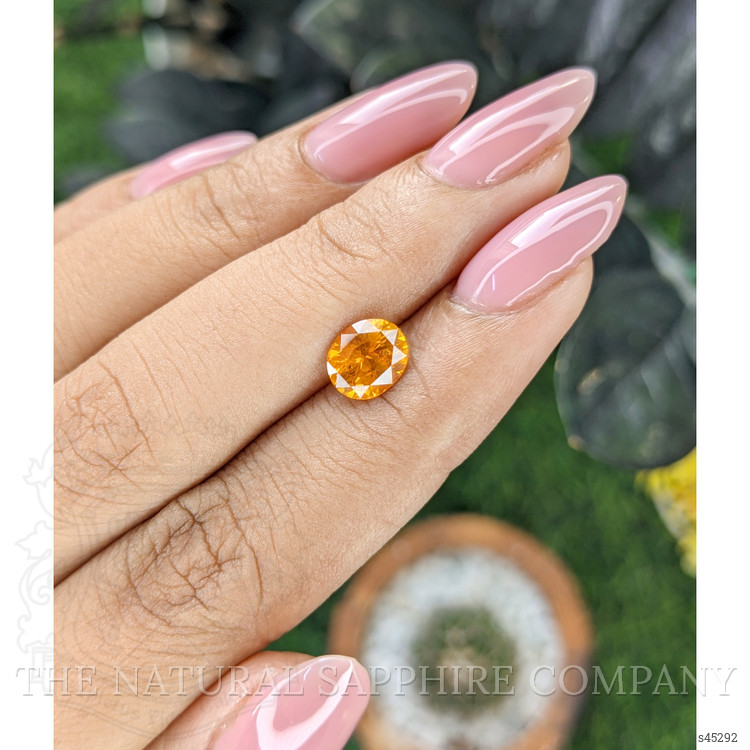 1.63 Ct. Orange Sapphire from Ceylon (Sri Lanka)
