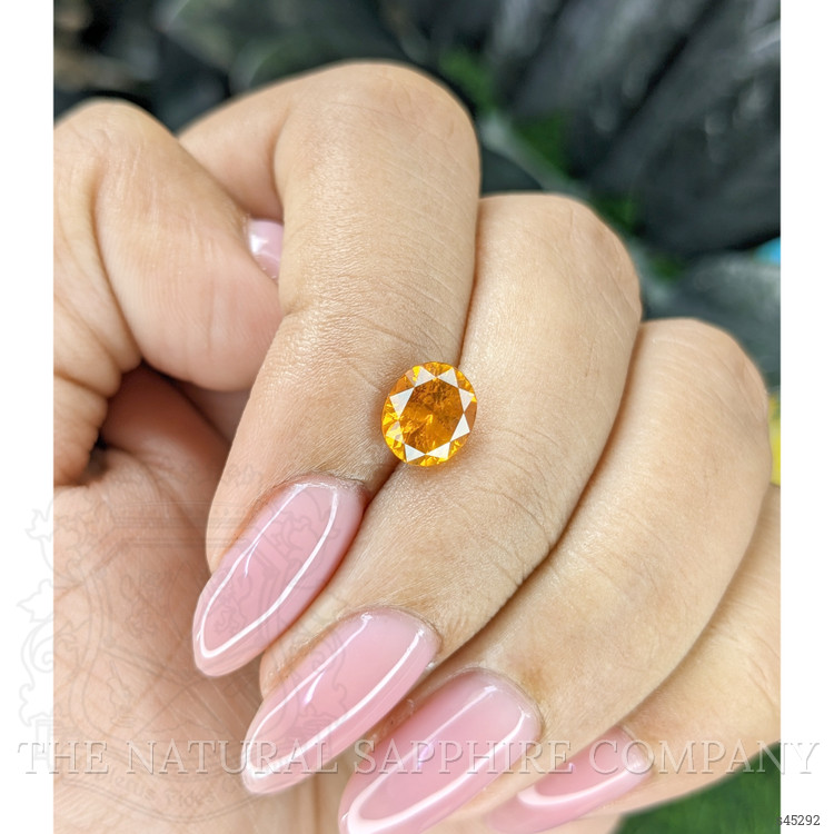 1.63 Ct. Orange Sapphire from Ceylon (Sri Lanka)