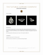 0.97 Ct. White Sapphire from Ceylon (Sri Lanka) Appraisal