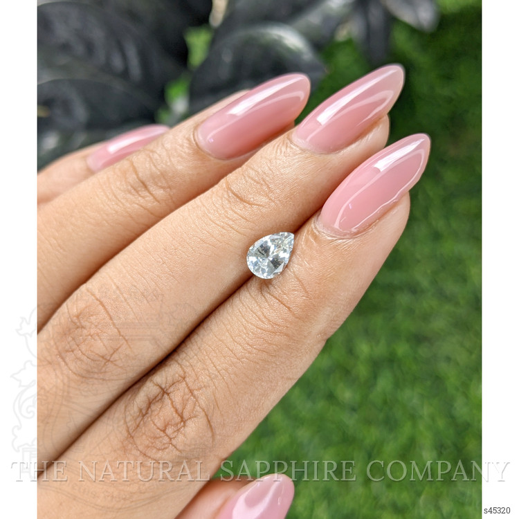 0.97 Ct. White Sapphire from Ceylon (Sri Lanka)