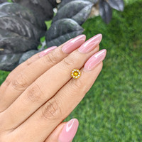 0.79 Ct. Yellow Sapphire from Ceylon (Sri Lanka) Life Style