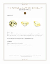 1.12 Ct. Yellow Sapphire from Ceylon (Sri Lanka) Appraisal