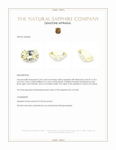 2.03 Ct. Yellow Sapphire from Ceylon (Sri Lanka) Appraisal