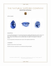 1.77 Ct. Blue Sapphire from Ceylon (Sri Lanka) Appraisal