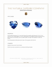 4.12 Ct. Blue Sapphire from Ceylon (Sri Lanka) Appraisal