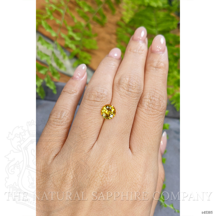 1.86 Ct. Orangish Yellow Sapphire from Ceylon (Sri Lanka)