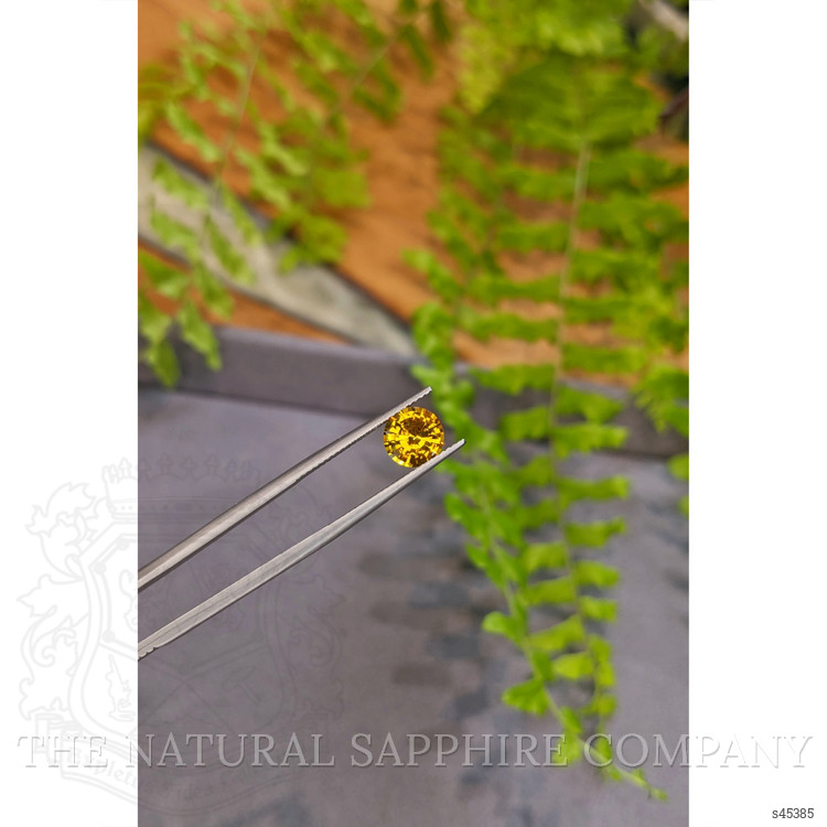 1.86 Ct. Orangish Yellow Sapphire from Ceylon (Sri Lanka)