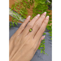 2.49 Ct. Yellowish Green Sapphire from Madagascar Life Style