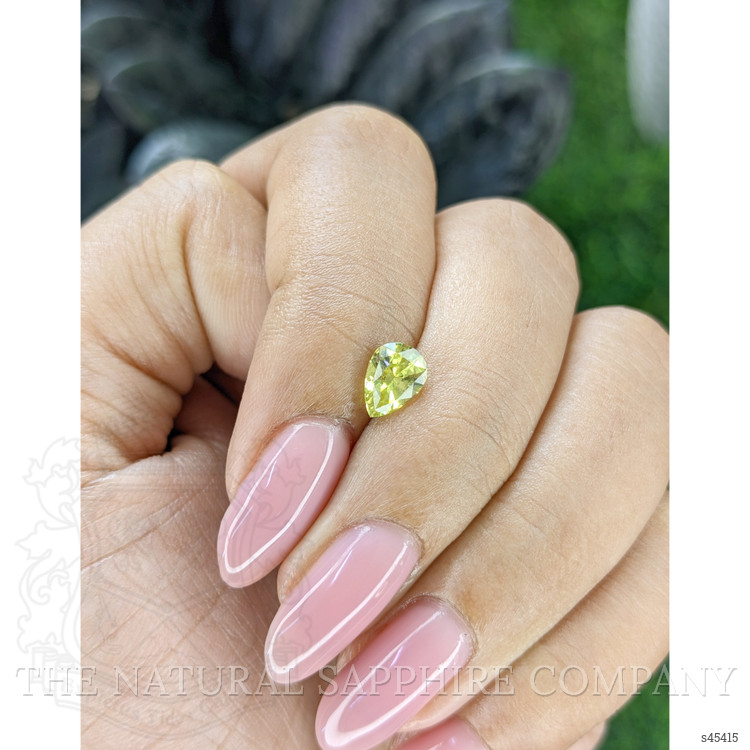 0.99 Ct. Greenish Yellow Sapphire from Madagascar