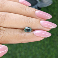 1.03 Ct. Bluish Green Sapphire from Madagascar Life Style