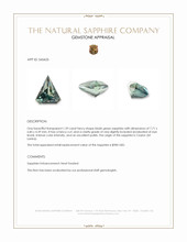 1.39 Ct. Bluish Green Sapphire from Ceylon (Sri Lanka) Appraisal