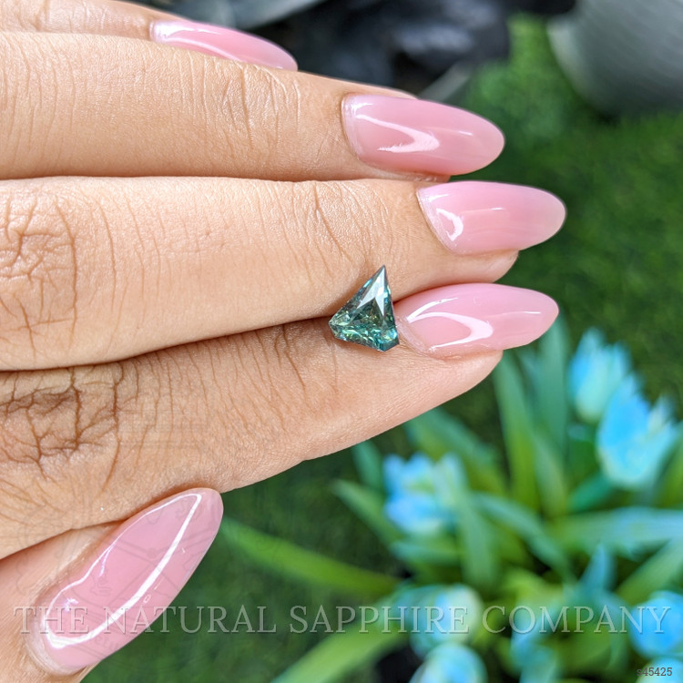 1.39 Ct. Bluish Green Sapphire from Ceylon (Sri Lanka)