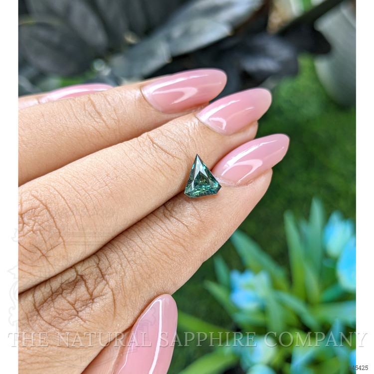 1.39 Ct. Bluish Green Sapphire from Ceylon (Sri Lanka)
