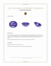 1.53 Ct. Purple Sapphire from Ceylon (Sri Lanka) Appraisal