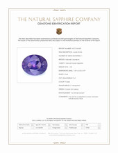 1.53 Ct. Purple Sapphire from Ceylon (Sri Lanka) Scan Report