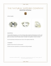1.14 Ct. Yellow Sapphire from Ceylon (Sri Lanka) Appraisal