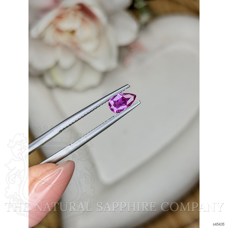 0.58 Ct. Purplish Pink Sapphire from Ceylon (Sri Lanka)