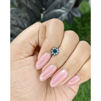 1.09 Ct. Greenish Blue Sapphire from Madagascar Life Style
