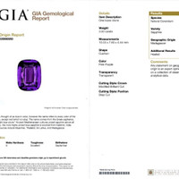 3.50 Ct. Pinkish Purple Sapphire from Madagascar Scan Report