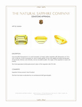 2.15 Ct. Yellow Sapphire from Ceylon (Sri Lanka) Appraisal