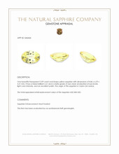 2.09 Ct. Yellow Sapphire from Ceylon (Sri Lanka) Appraisal
