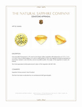 1.99 Ct. Yellow Sapphire from Ceylon (Sri Lanka) Appraisal