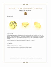 2.26 Ct. Yellow Sapphire from Ceylon (Sri Lanka) Appraisal