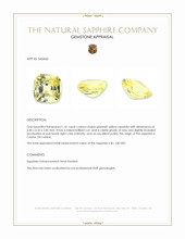 1.41 Ct. Greenish Yellow Sapphire from Ceylon (Sri Lanka) Appraisal