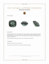 2.00 Ct. Greenish Blue Sapphire from Madagascar Appraisal