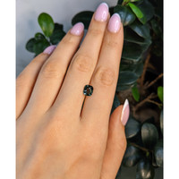 2.00 Ct. Greenish Blue Sapphire from Madagascar Life Style