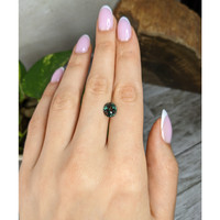 3.06 Ct. Bluish Green Sapphire from Ceylon (Sri Lanka) Life Style