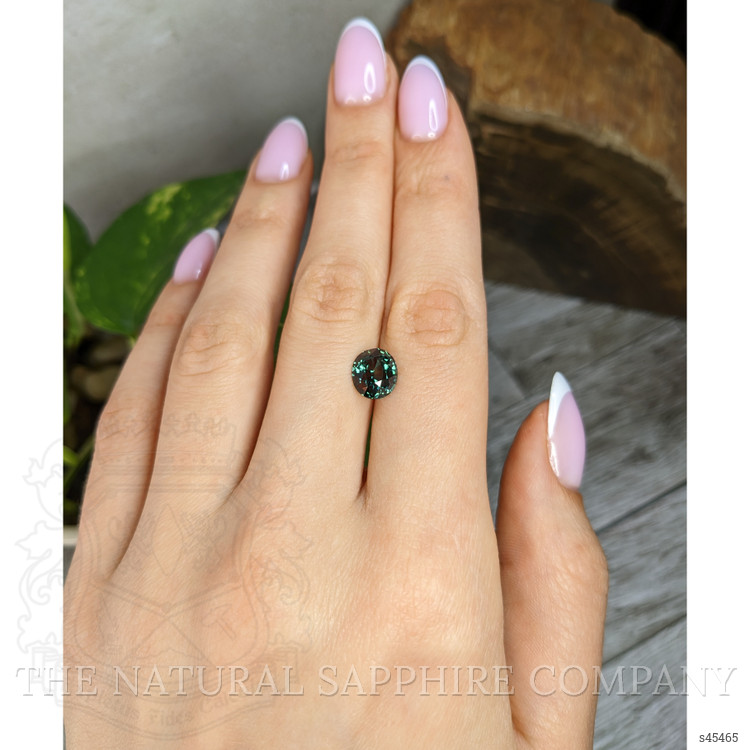 3.06 Ct. Bluish Green Sapphire from Ceylon (Sri Lanka)