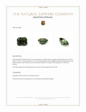 0.55 Ct. Green Sapphire from Ceylon (Sri Lanka) Appraisal