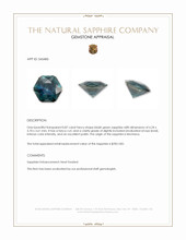 0.87 Ct. Bluish Green Sapphire from Montana Appraisal