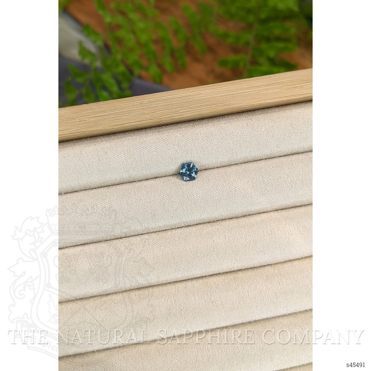 0.78 Ct. Greenish Blue Sapphire from Montana