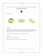 0.86 Ct. Yellowish Green Sapphire from Montana Appraisal