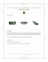 0.71 Ct. Bluish Green Sapphire from Montana Appraisal