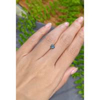 0.60 Ct. Bluish Green Sapphire from Montana Life Style