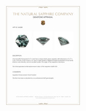 0.75 Ct. Bluish Green Sapphire from Montana Appraisal
