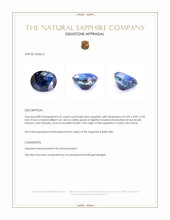 0.51 Ct. Blue Sapphire from Ceylon (Sri Lanka) Appraisal