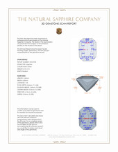 0.74 Ct. Bluish Green Sapphire from Ceylon (Sri Lanka) 3 D Scan Report