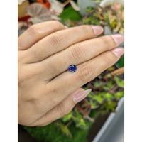 0.85 Ct. Purplish Blue Sapphire from Ceylon (Sri Lanka) Life Style